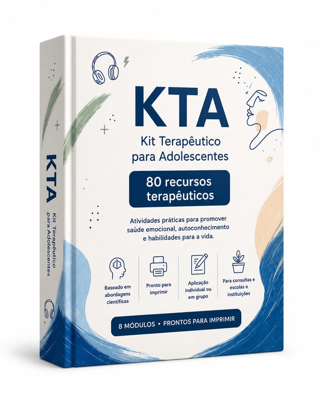Mockup 3D do KIT BÁSICO — Kit Terapêutico para Adolescentes